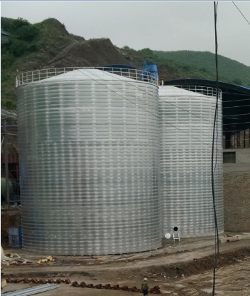 房县粮食钢板仓的安装全过程不用热焊接